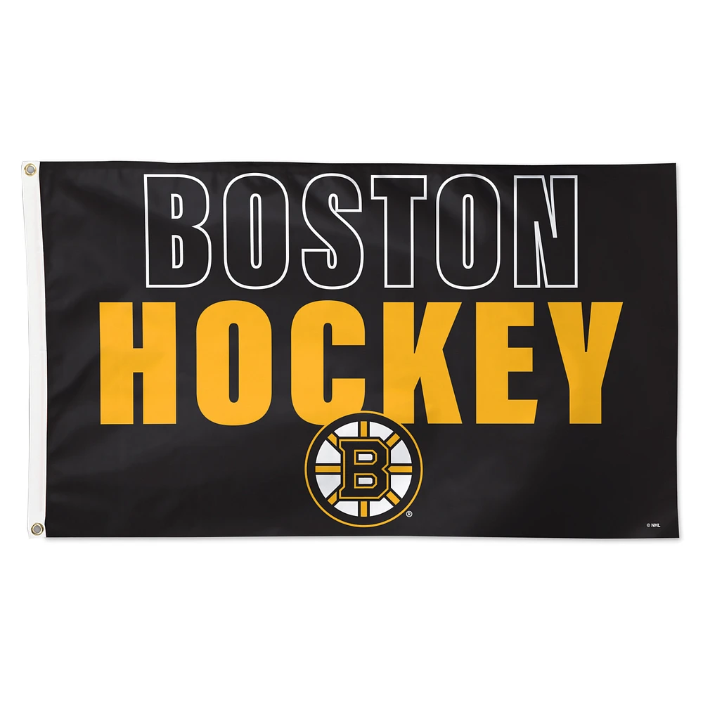 WinCraft Boston Bruins 3' x 5' Single-Sided Team Location Deluxe Flag