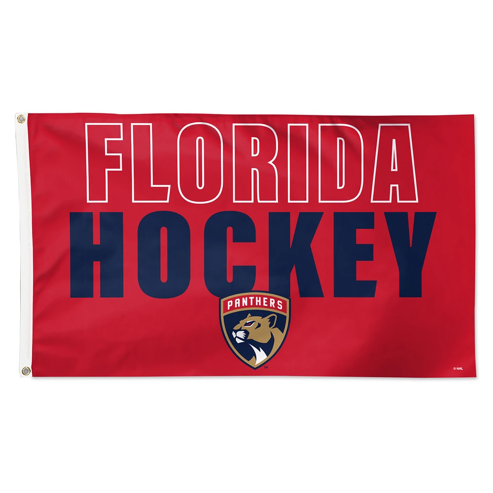 WinCraft Florida Panthers 3' x 5' Single-Sided Team Location Deluxe Flag