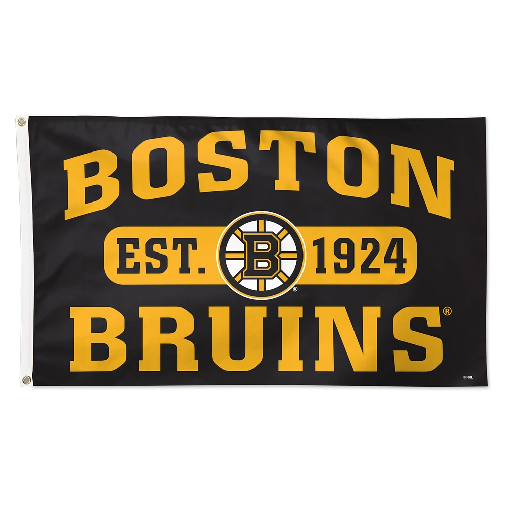 WinCraft Boston Bruins 3' x 5' Single-Sided Franchise Establishment Deluxe Flag