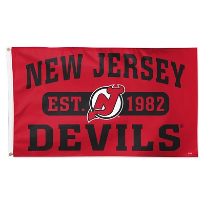 WinCraft New Jersey Devils 3' x 5' Single-Sided Franchise Establishment Deluxe Flag