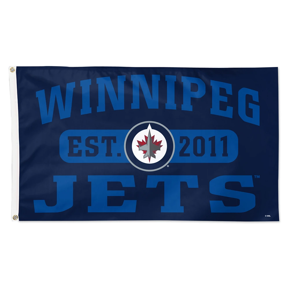 WinCraft Winnipeg Jets 3' x 5' Single-Sided Franchise Establishment Deluxe Flag