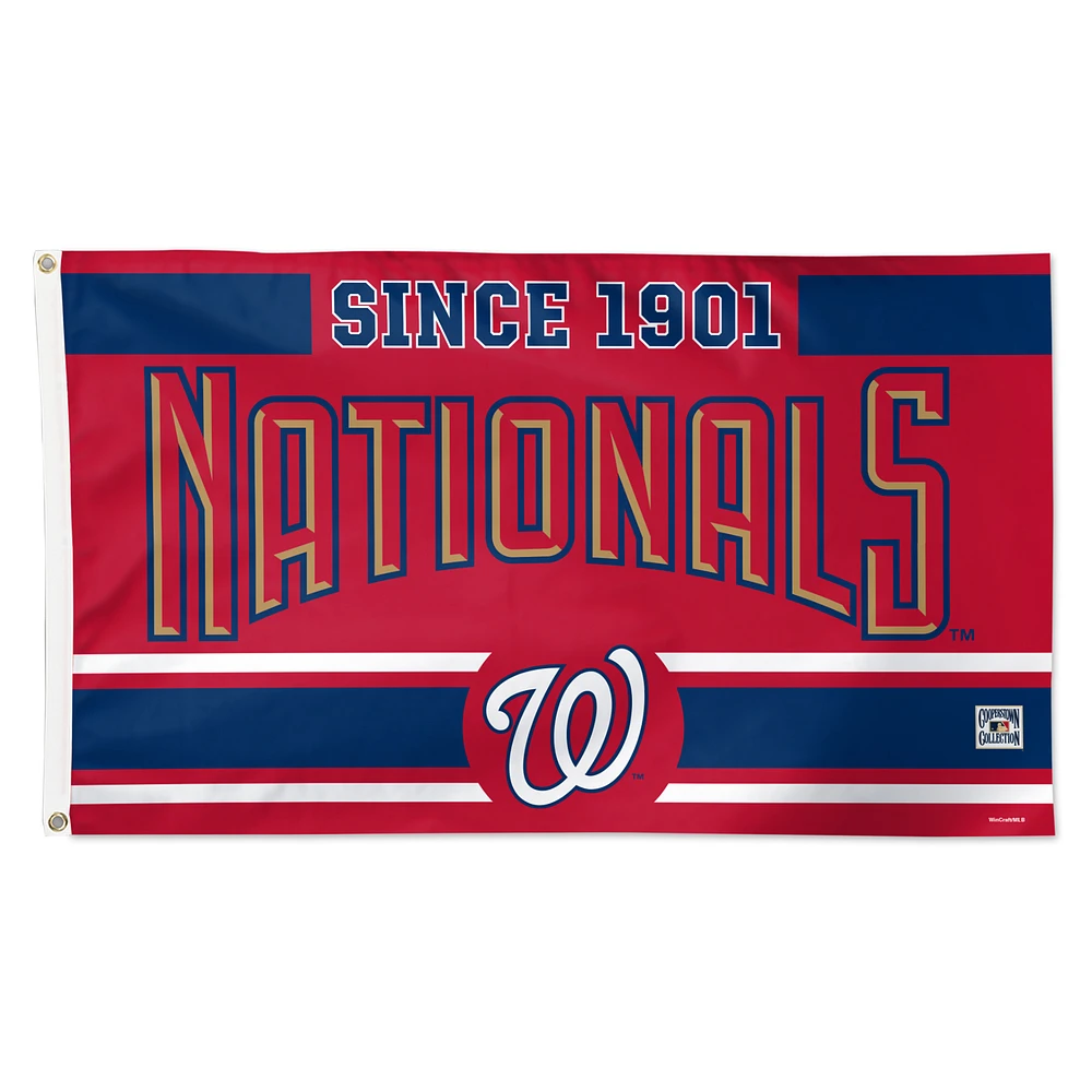 WinCraft Washington Nationals 3' x 5' Single-Sided Franchise Establishment Deluxe Flag