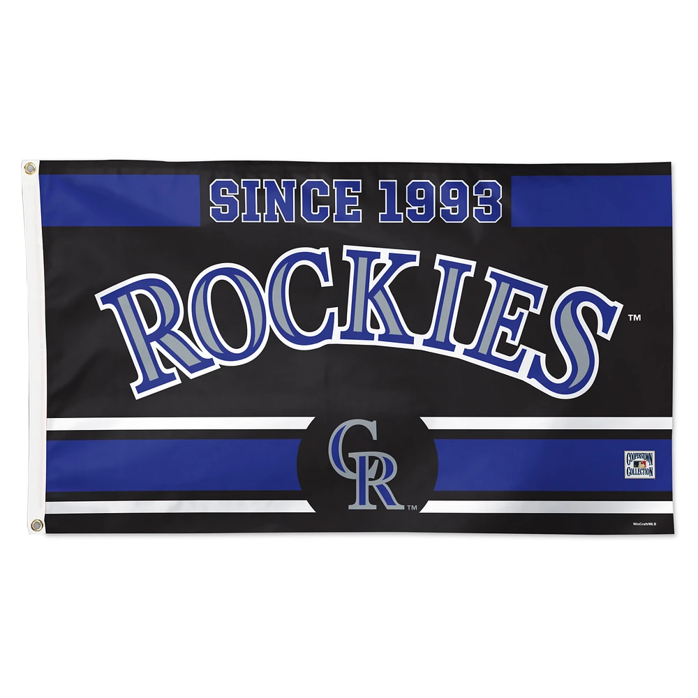 WinCraft Colorado Rockies 3' x 5' Single-Sided Franchise Establishment Deluxe Flag
