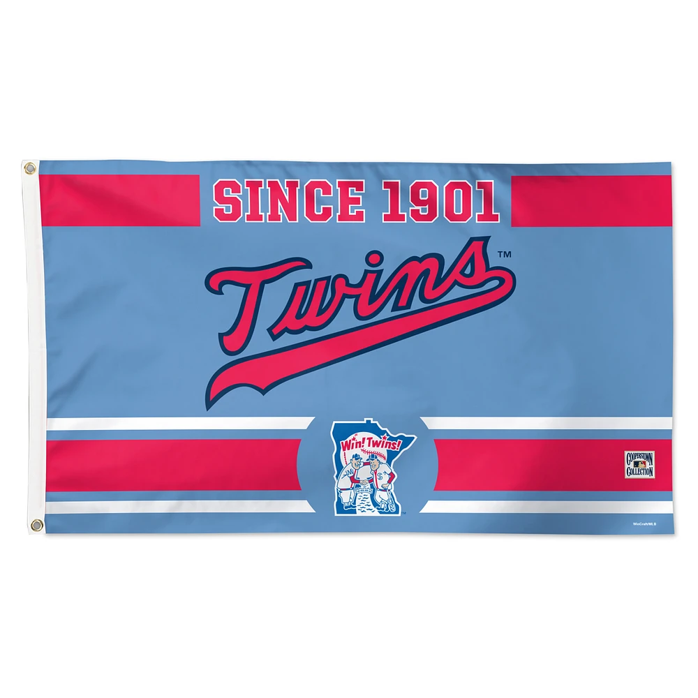 WinCraft Minnesota Twins 3' x 5' Single-Sided Franchise Establishment Deluxe Flag