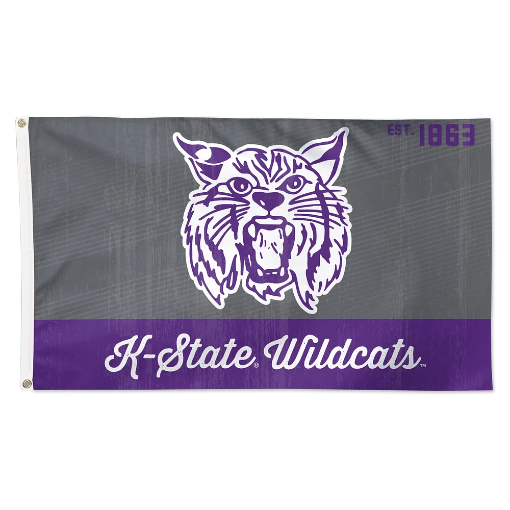 WinCraft Kansas State Wildcats 3' x 5' Single-Sided Franchise Establishment Deluxe Flag