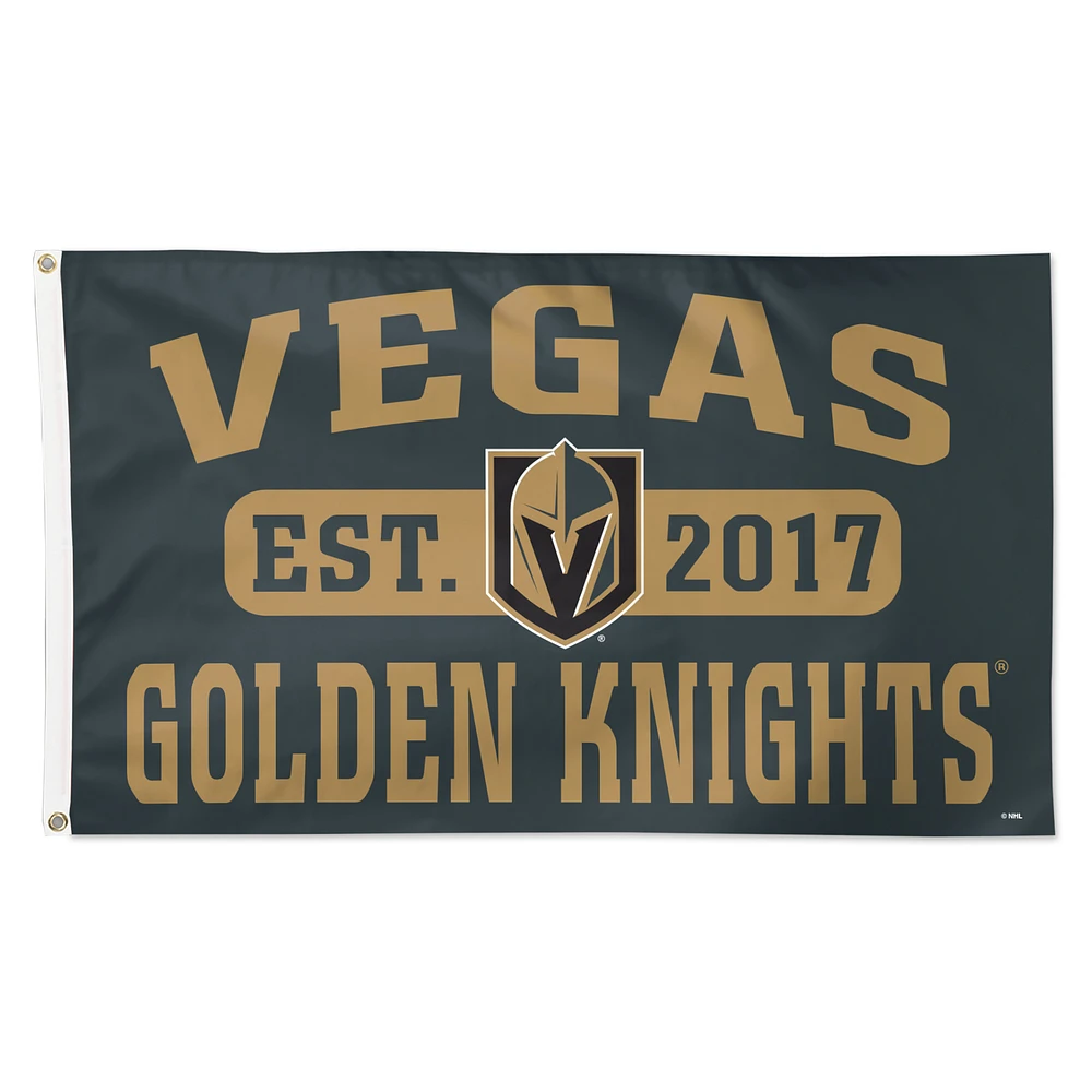 WinCraft Vegas Golden Knights 3' x 5' Single-Sided Franchise Establishment Deluxe Flag