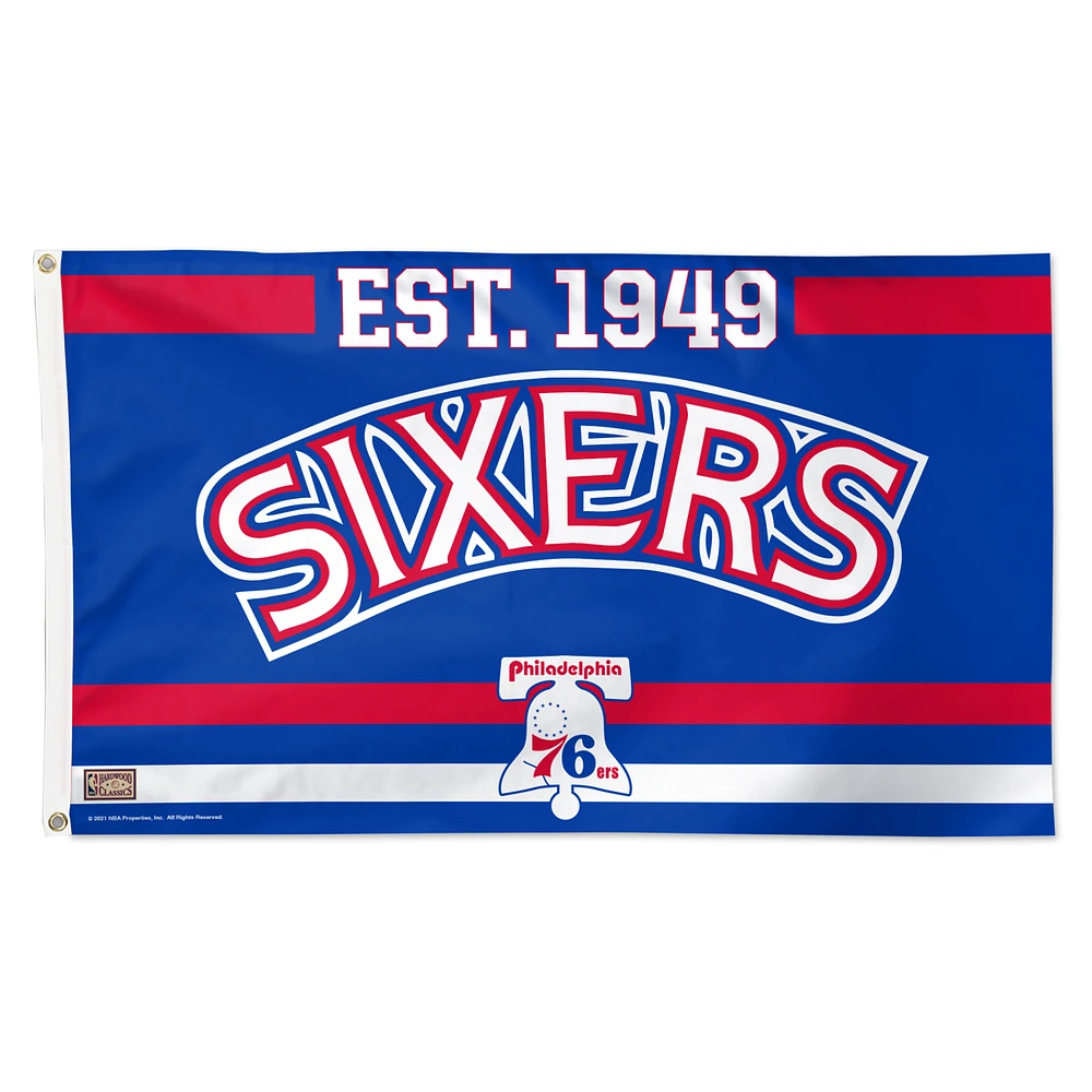 WinCraft Philadelphia 76ers 3' x 5' Single-Sided Franchise Establishment Deluxe Flag