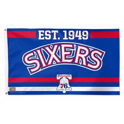 WinCraft Philadelphia 76ers 3' x 5' Single-Sided Franchise Establishment Deluxe Flag