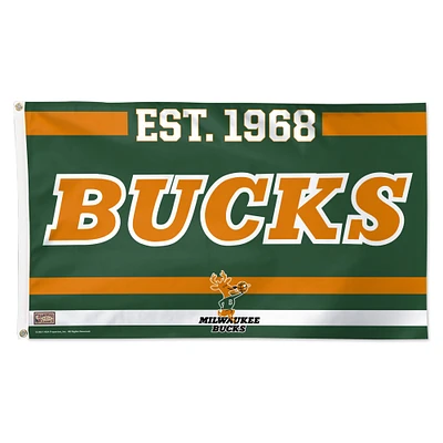 WinCraft Milwaukee Bucks 3' x 5' Single-Sided Franchise Establishment Deluxe Flag