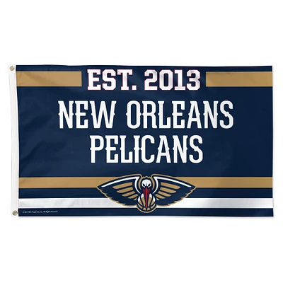 WinCraft New Orleans Pelicans 3' x 5' Single-Sided Franchise Establishment Deluxe Flag