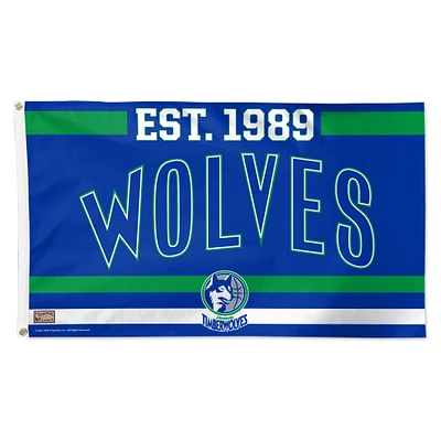WinCraft Minnesota Timberwolves 3' x 5' Single-Sided Franchise Establishment Deluxe Flag