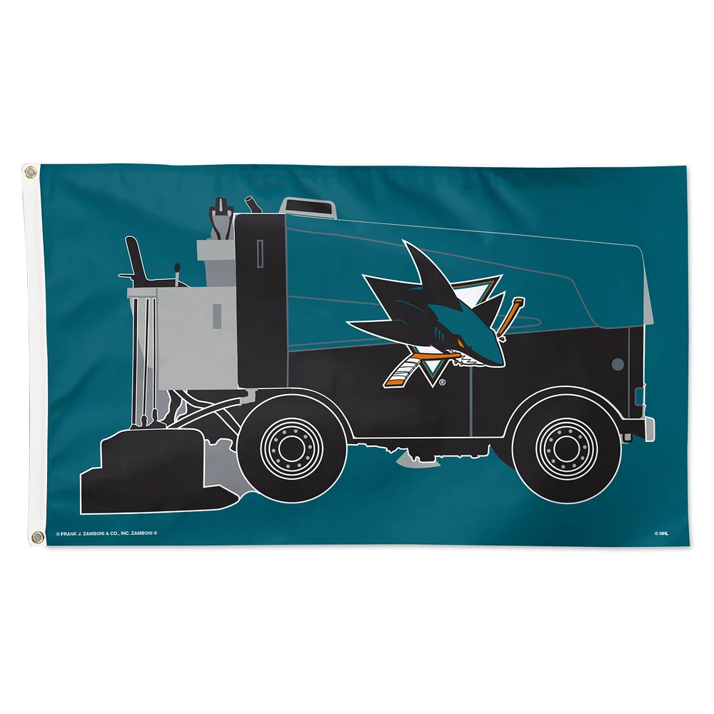 WinCraft San Jose Sharks 3' x 5' Single-Sided Deluxe Game Day Flag