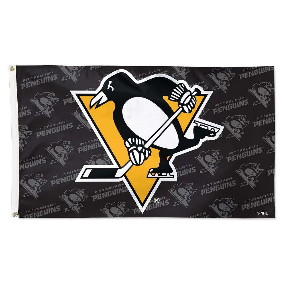 WinCraft Pittsburgh Penguins 3' x 5' Single-Sided Deluxe Game Day Team Flag