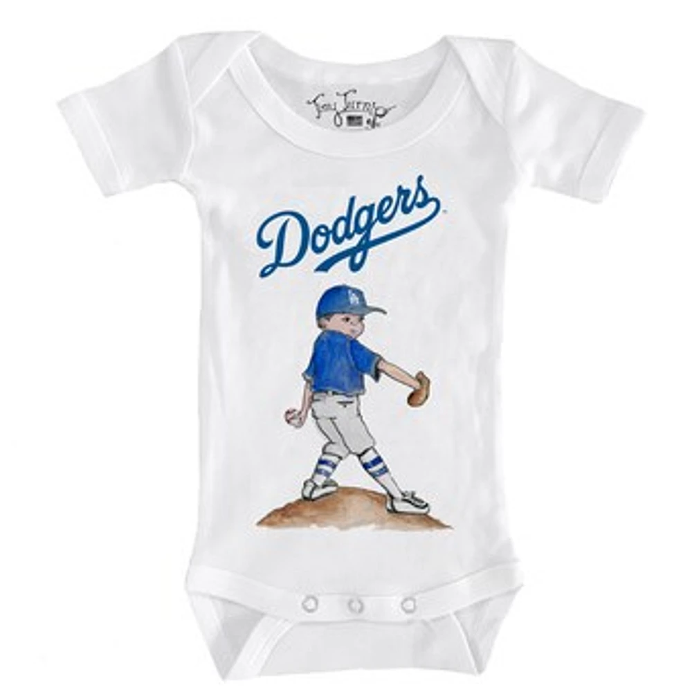 Infant Tiny Turnip White Los Angeles Dodgers Clemente Bodysuit