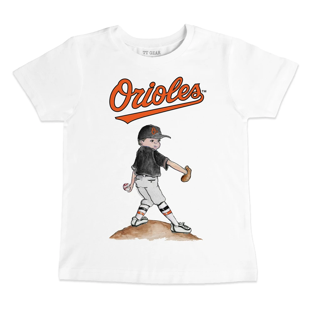 Preschool & Toddler Tiny Turnip White Baltimore Orioles Clemente T-Shirt
