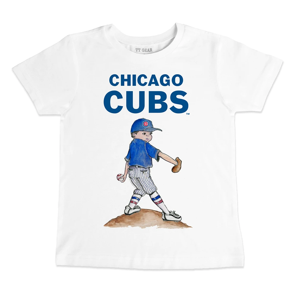 Preschool & Toddler Tiny Turnip White Chicago Cubs Clemente T-Shirt