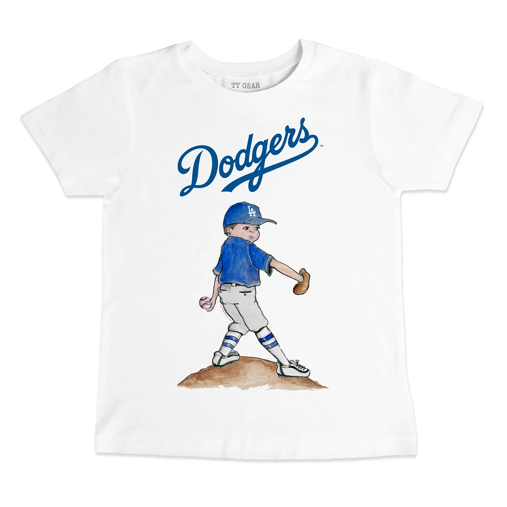 Preschool & Toddler Tiny Turnip White Los Angeles Dodgers Clemente T-Shirt