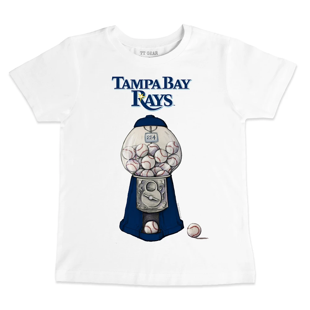 Youth Tiny Turnip White Tampa Bay Rays Gumball Machine T-Shirt