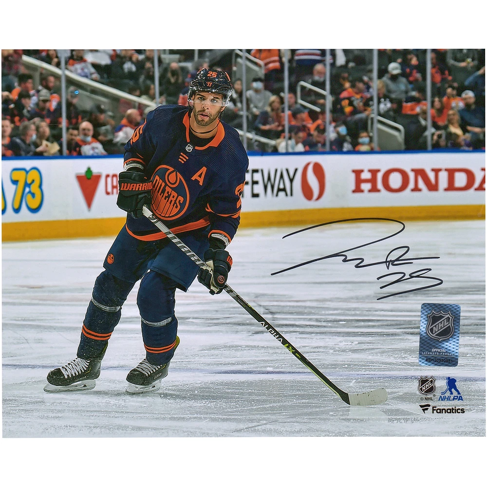 Darnell Nurse Edmonton Oilers Autographed 8'' x 10'' Navy Alternate Jersey Photograph