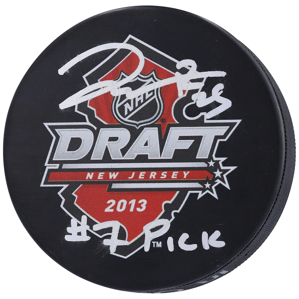 Darnell Nurse Edmonton Oilers Autographed 2013 NHL Draft Logo Hockey Puck with ''#7 Pick'' Inscription