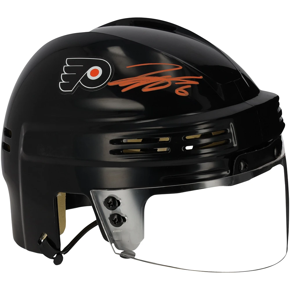 Travis Sanheim Philadelphia Flyers Autographed Black Mini Helmet
