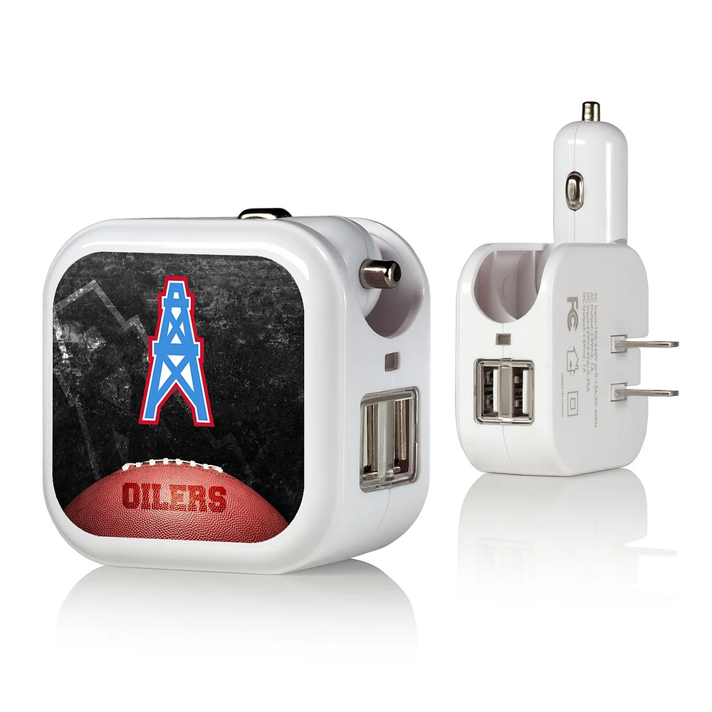 Houston Oilers 2-in-1 Legendary Design USB Charger