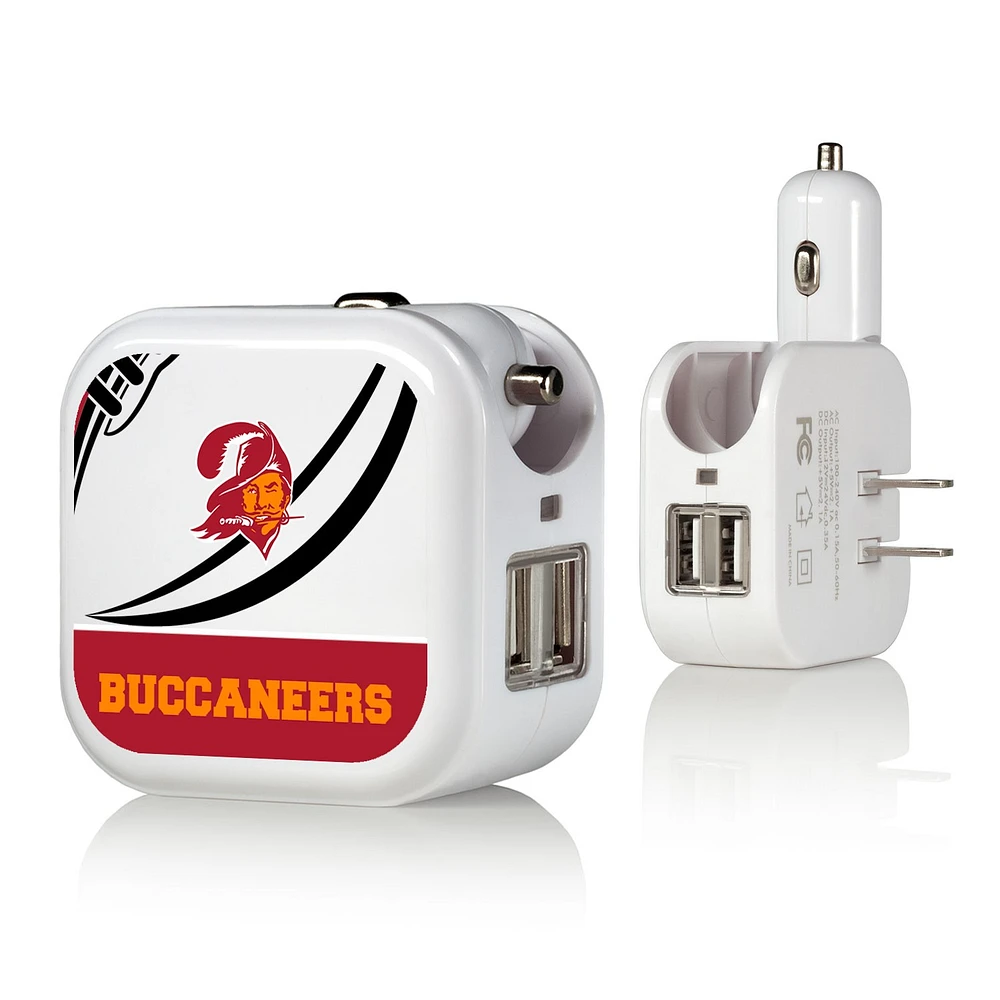 Tampa Bay Buccaneers 2-in-1 Pastime Design USB Charger