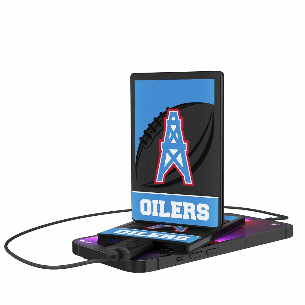 Houston Oilers 2500 mAh Passtime Design Credit Card Powerbank