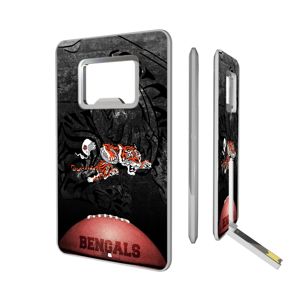 Cincinnati Bengals 32GB Legendary Design Credit Card USB Drive with Bottle Opener