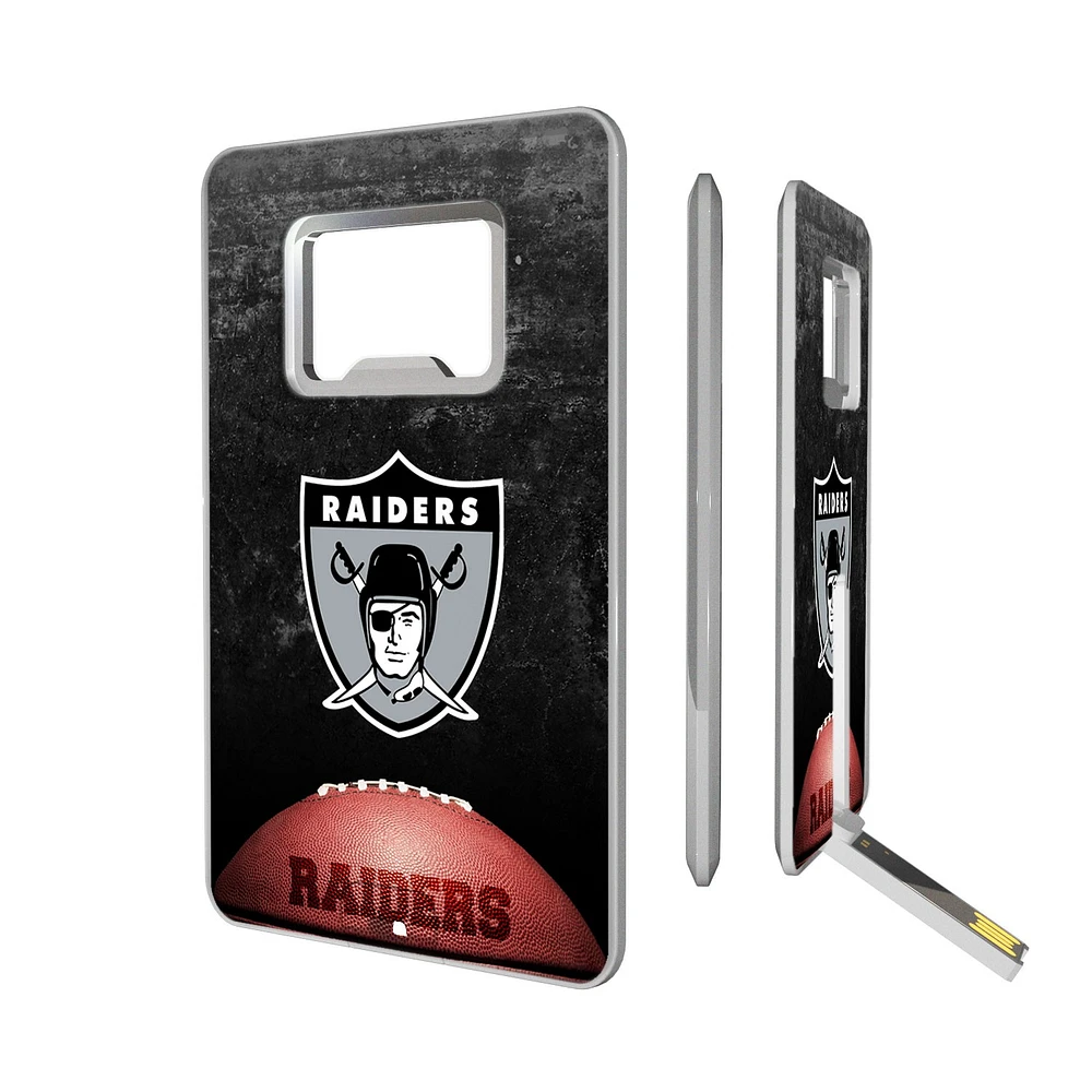 Oakland Raiders 32GB Legendary Design Credit Card USB Drive with Bottle Opener