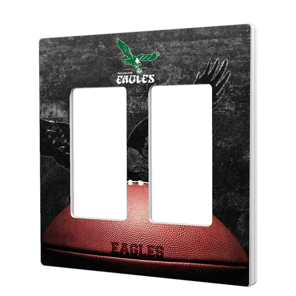 Philadelphia Eagles Legendary Design Double Rocker Lightswitch Plate