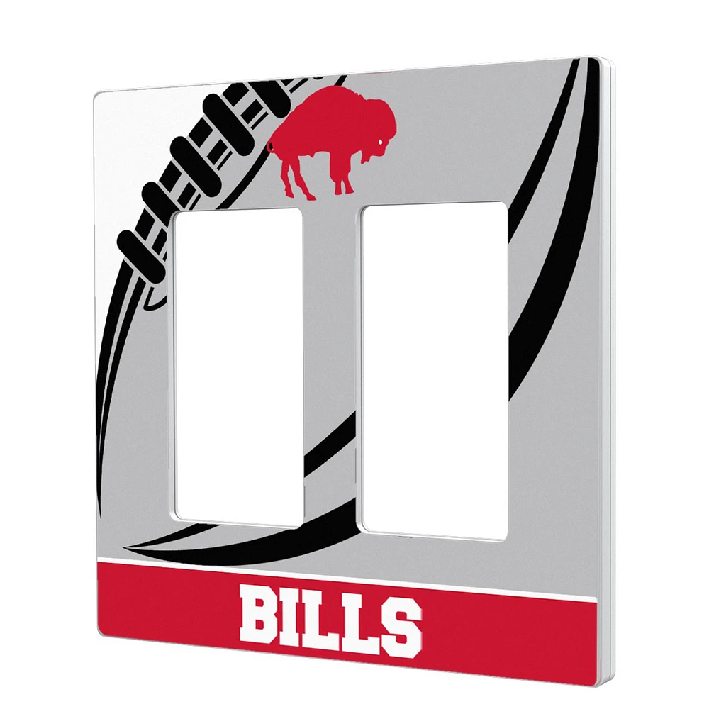 Buffalo Bills Passtime Design Double Rocker Lightswitch Plate