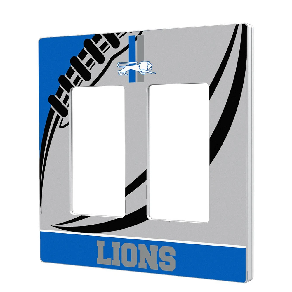 Detroit Lions Passtime Design Double Rocker Lightswitch Plate