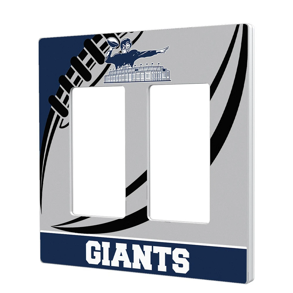 New York Giants Passtime Design Double Rocker Lightswitch Plate