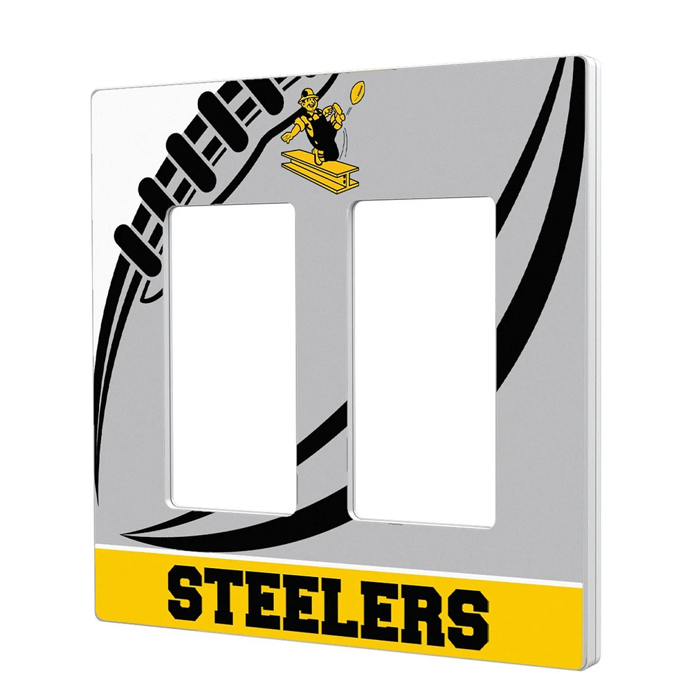 Pittsburgh Steelers Passtime Design Double Rocker Lightswitch Plate