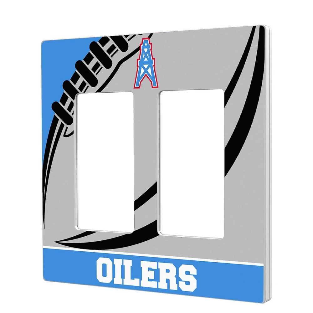 Houston Oilers Passtime Design Double Rocker Lightswitch Plate