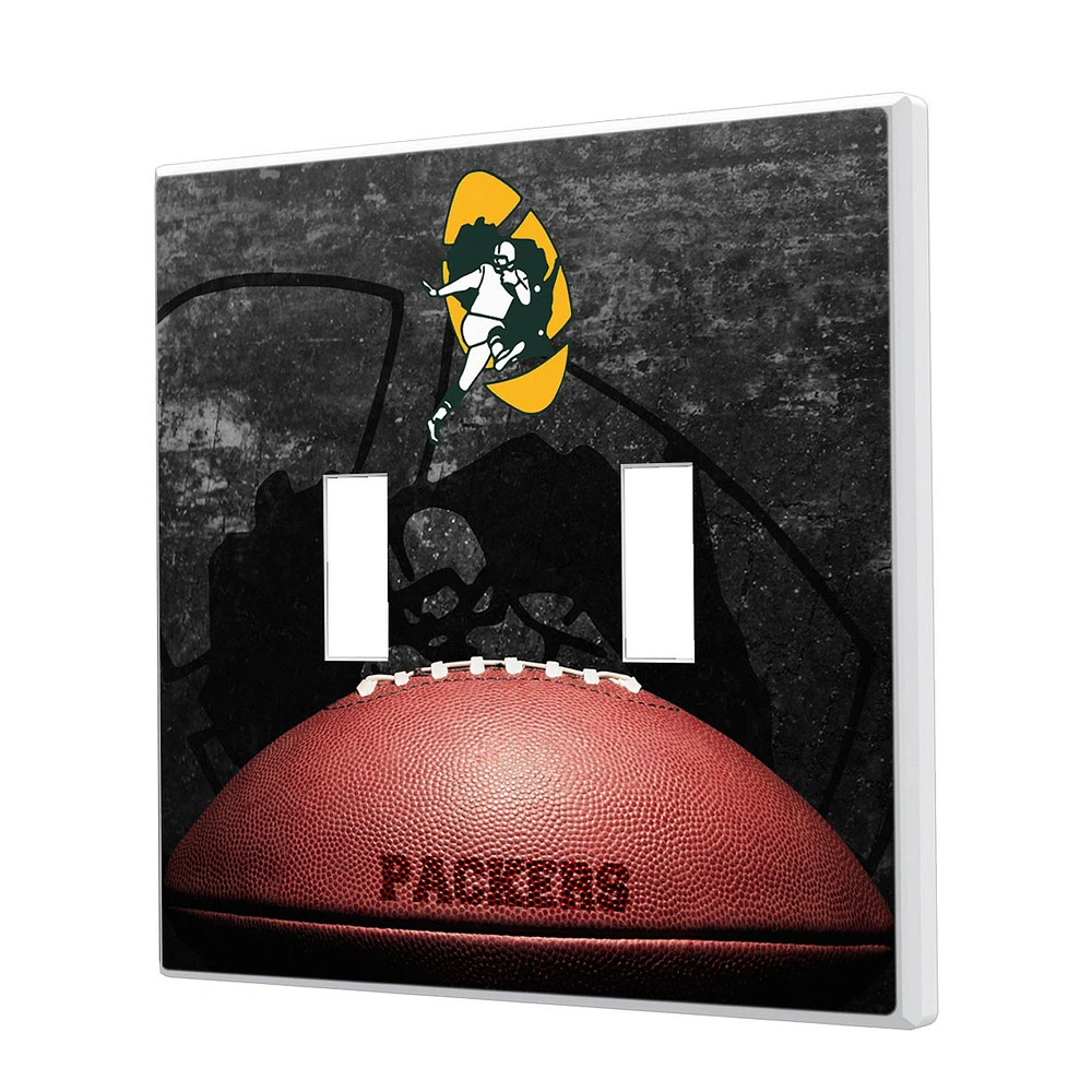 Green Bay Packers Legendary Design Double Toggle Lightswitch Plate
