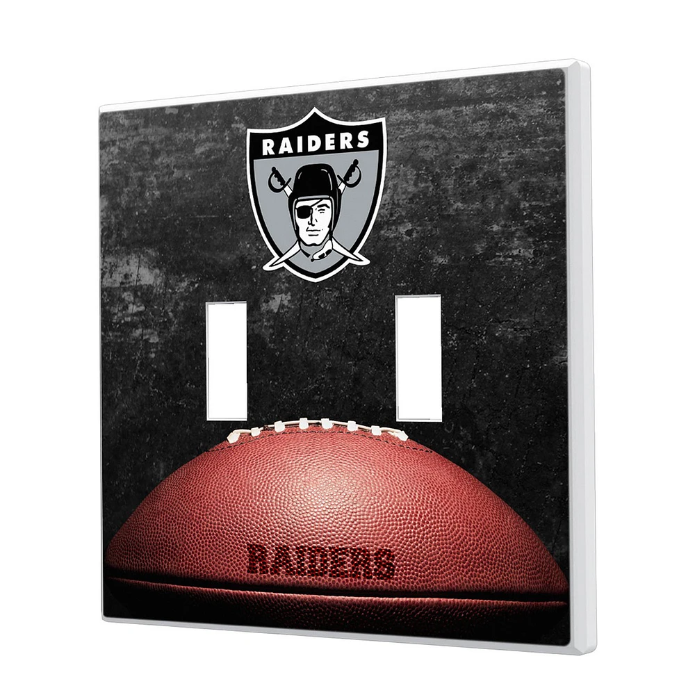 Oakland Raiders Legendary Design Double Toggle Lightswitch Plate