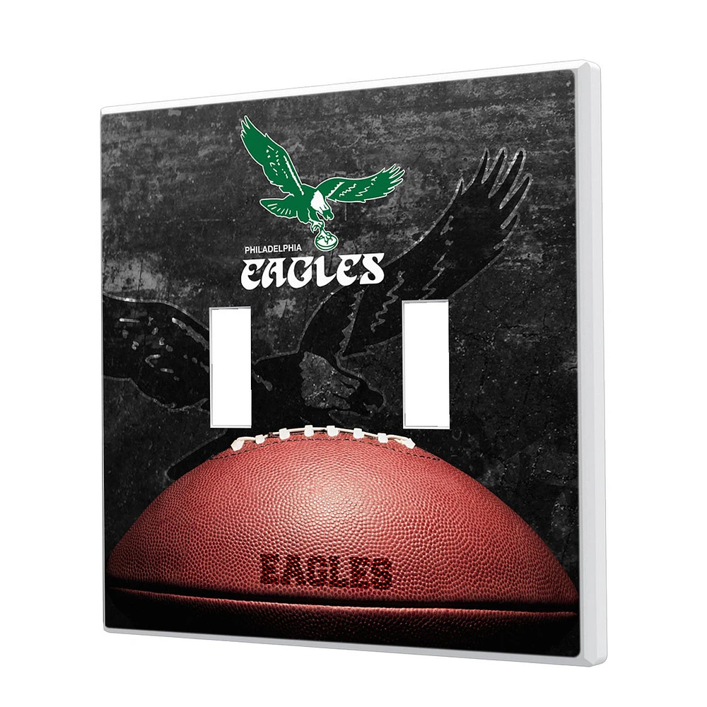 Philadelphia Eagles Legendary Design Double Toggle Lightswitch Plate