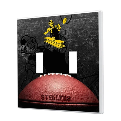 Pittsburgh Steelers Legendary Design Double Toggle Lightswitch Plate