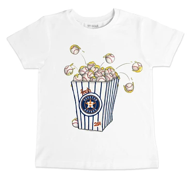 Toddler Tiny Turnip White Houston Astros Popcorn T-Shirt
