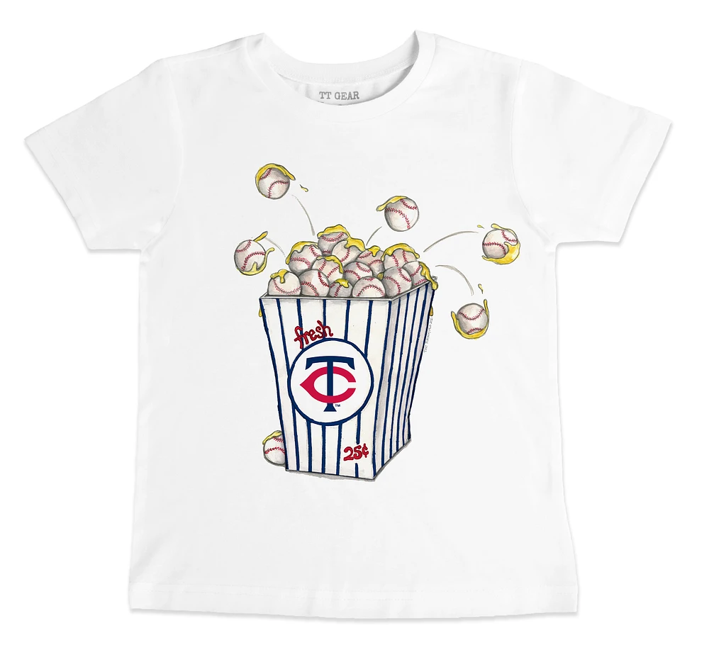 Toddler Tiny Turnip White Minnesota Twins Popcorn T-Shirt