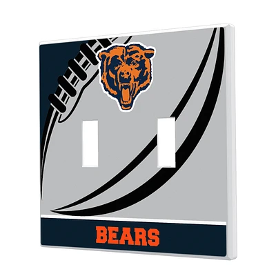 Chicago Bears Passtime Design Double Toggle Lightswitch Plate