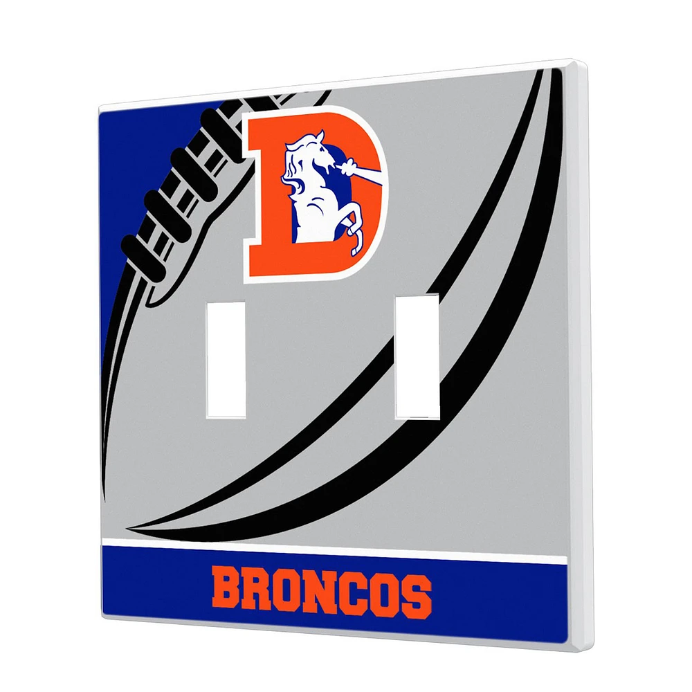 Denver Broncos Passtime Design Double Toggle Lightswitch Plate