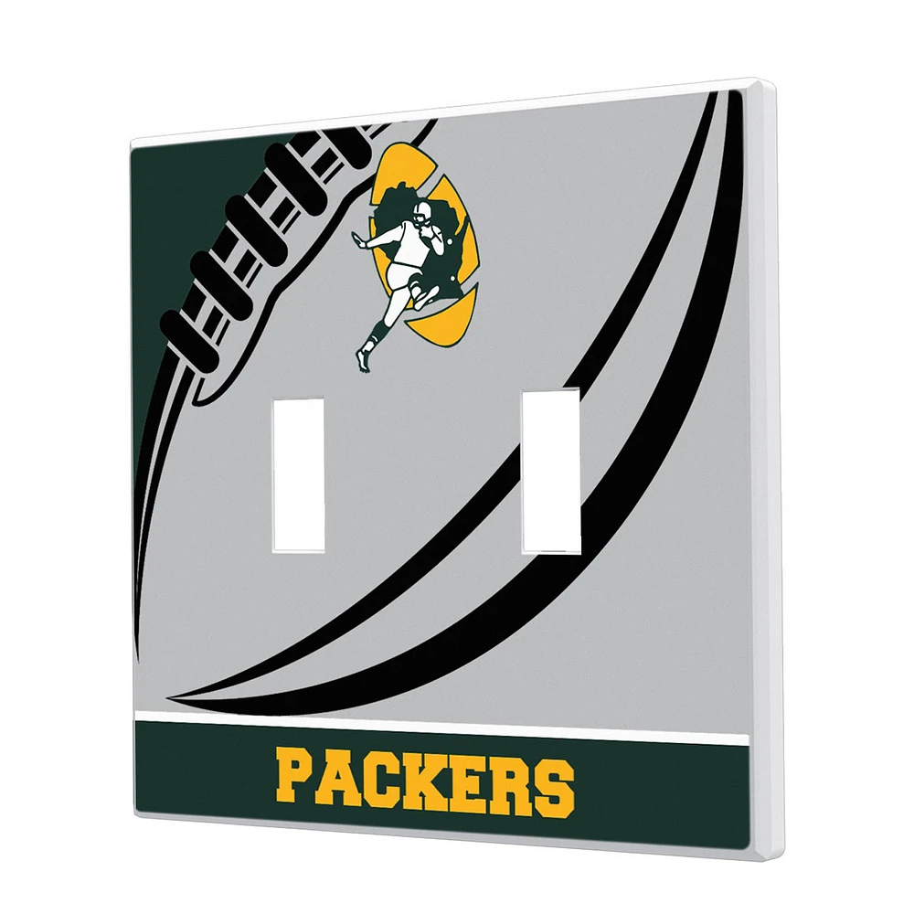 Green Bay Packers Passtime Design Double Toggle Lightswitch Plate