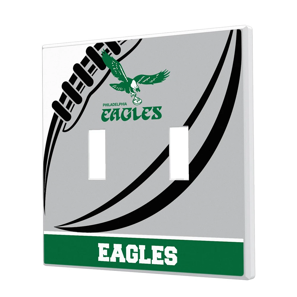 Philadelphia Eagles Passtime Design Double Toggle Lightswitch Plate
