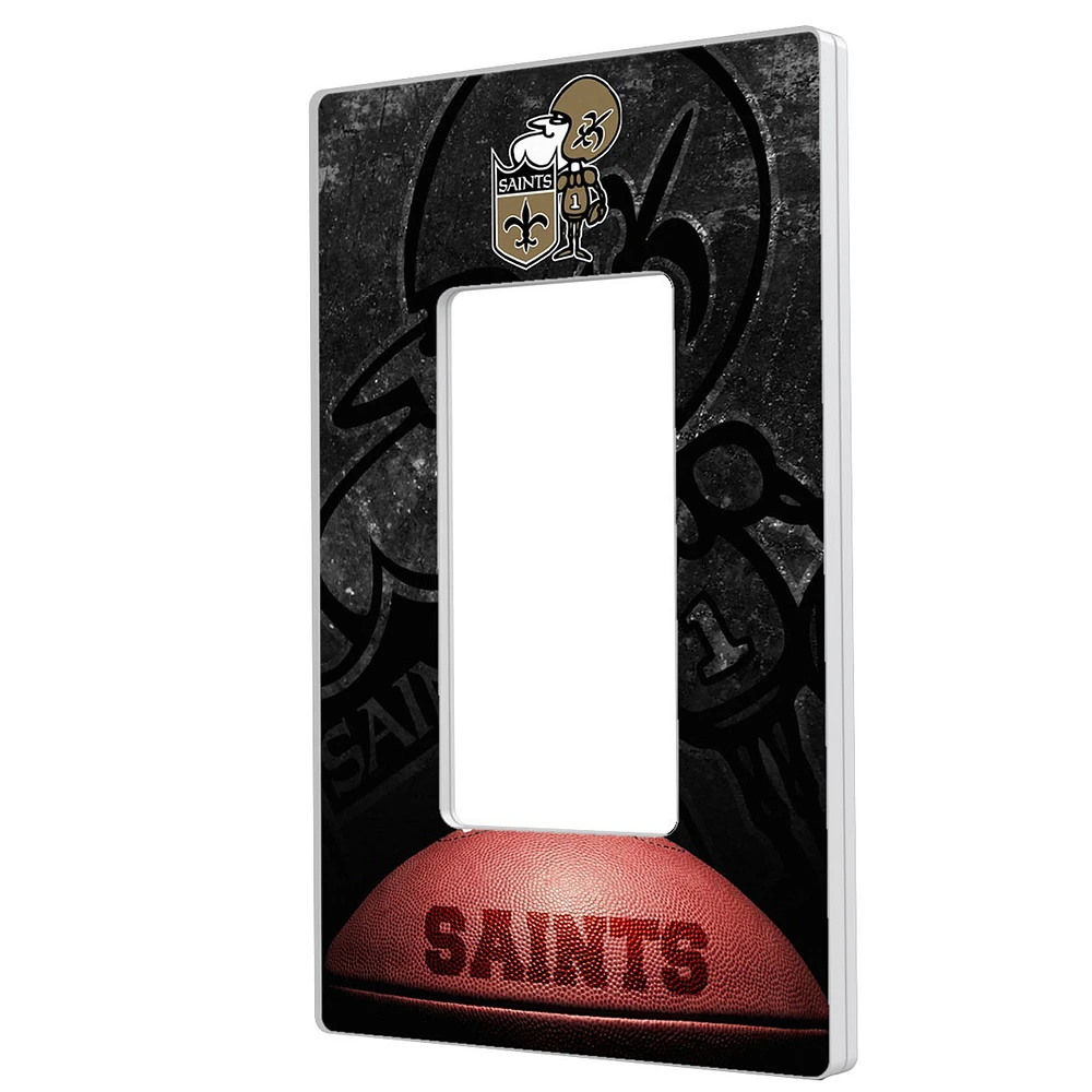 New Orleans Saints Legendary Design Single Rocker Lightswitch Plate