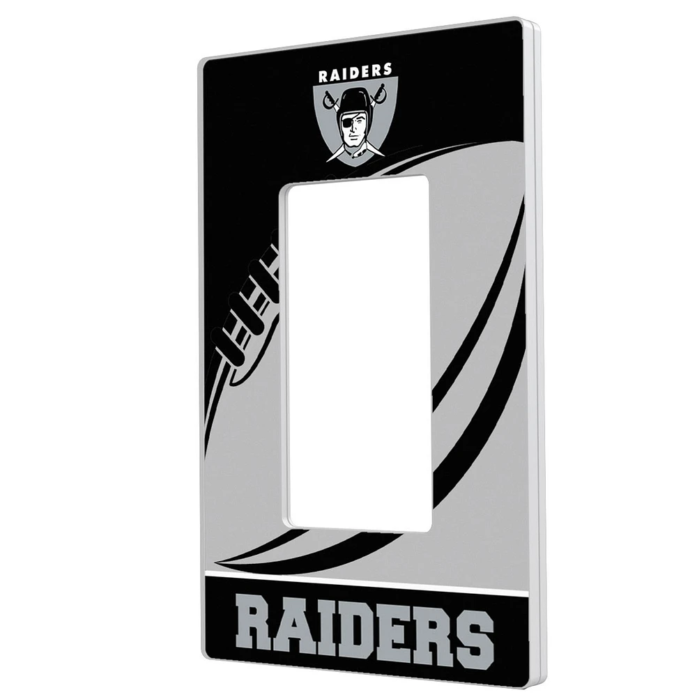 Oakland Raiders Passtime Design Single Rocker Lightswitch Plate