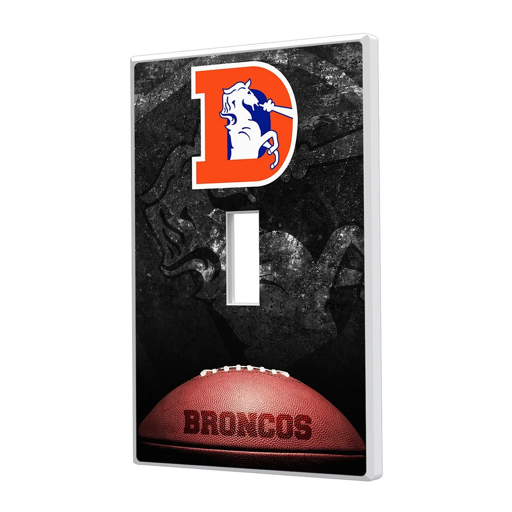 Denver Broncos Legendary Design Single Toggle Lightswitch Plate