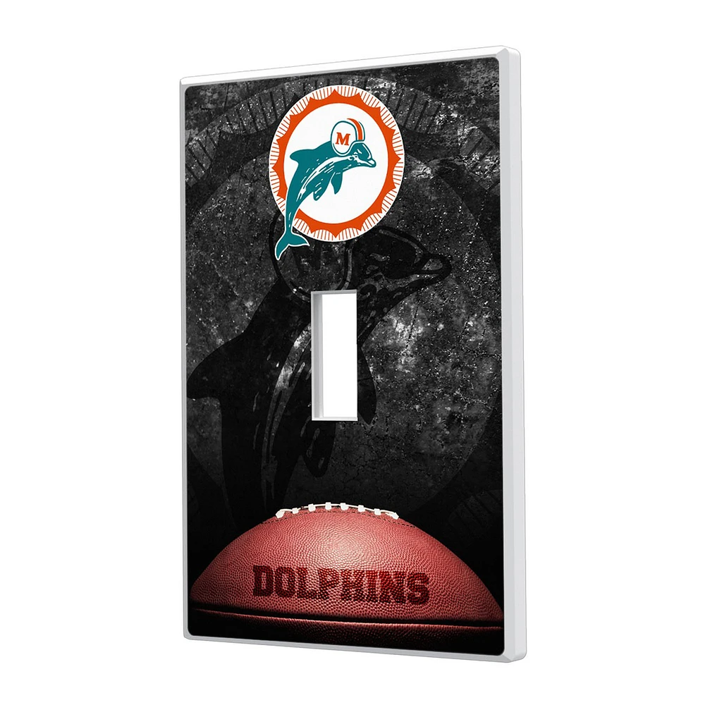 Miami Dolphins Legendary Design Single Toggle Lightswitch Plate